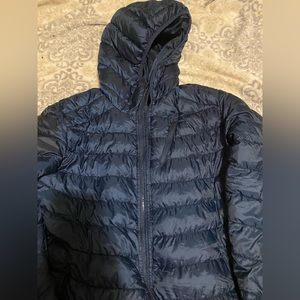 Seventh Avenue Size Medium Blue Puffy Fall Jacket for Women